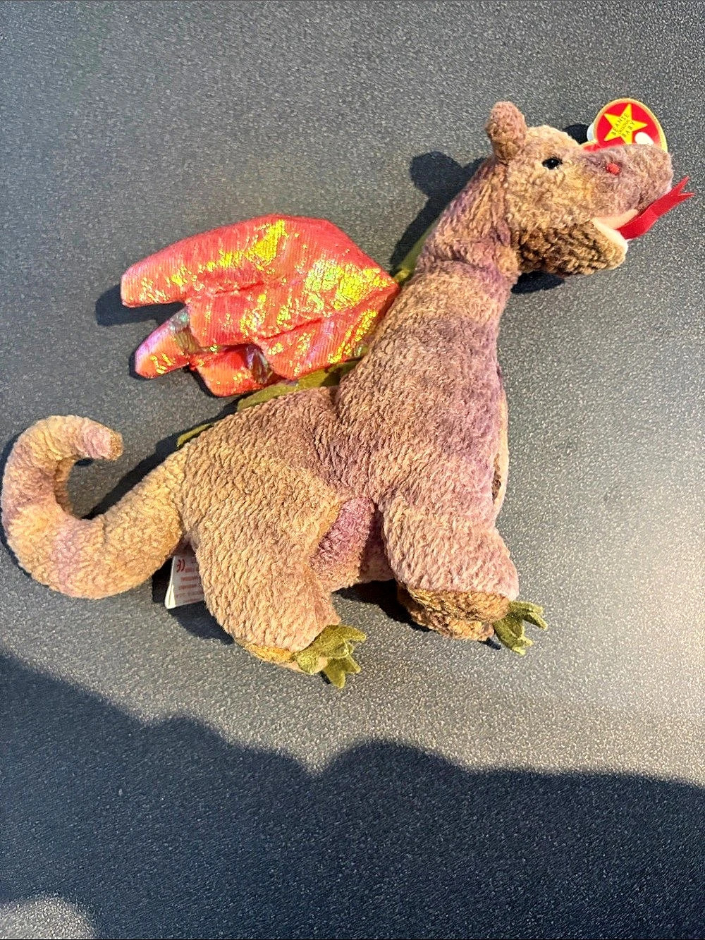 Ty Scorch the Dragon Plush Toy Brown & Red